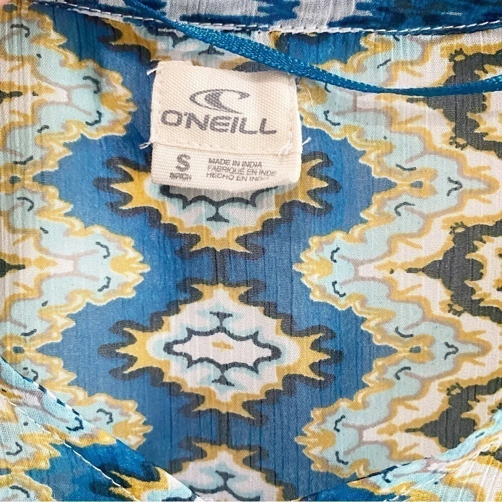 O’NEILL Boho Swim Coverup Kaftan Bali Ikat Beachy Size Small
